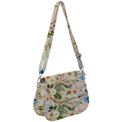 Tropical Fabric Textile Saddle Handbag by nateshop