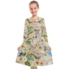 Tropical Fabric Textile Kids  Midi Sailor Dress by nateshop