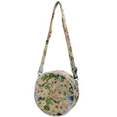 Tropical Fabric Textile Crossbody Circle Bag by nateshop