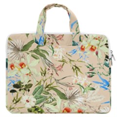 Tropical Fabric Textile Macbook Pro 13  Double Pocket Laptop Bag by nateshop