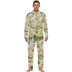 Tropical Fabric Textile Men s Long Sleeve Velvet Pocket Pajamas Set by nateshop