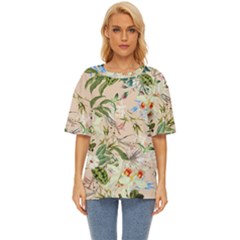 Tropical Fabric Textile Oversized Basic Tee by nateshop