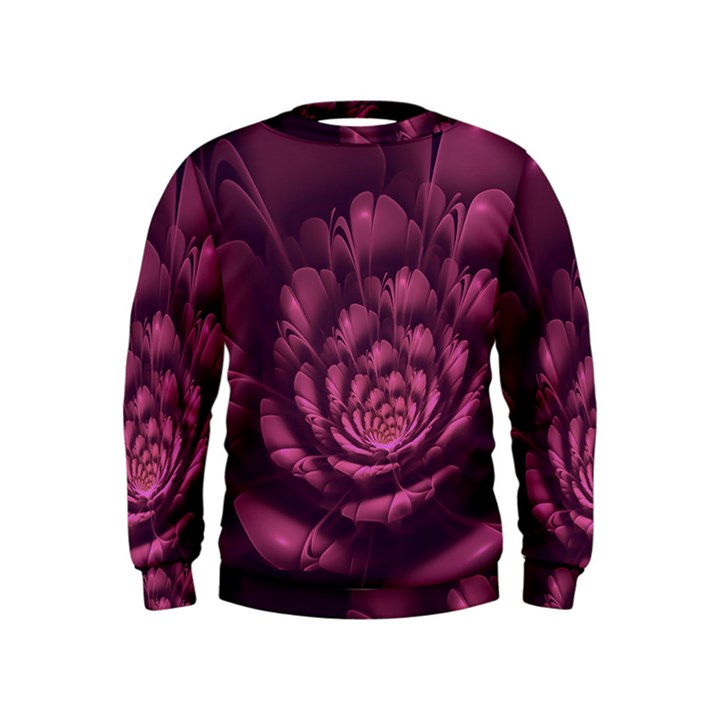 Fractal Blossom Flower Bloom Kids  Sweatshirt