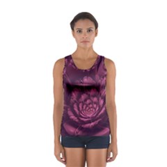 Fractal Blossom Flower Bloom Sport Tank Top  by Wegoenart