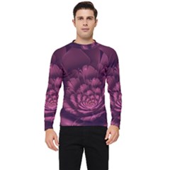 Fractal Blossom Flower Bloom Men s Long Sleeve Rash Guard by Wegoenart