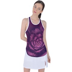 Fractal Blossom Flower Bloom Racer Back Mesh Tank Top by Wegoenart