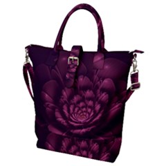 Fractal Blossom Flower Bloom Buckle Top Tote Bag by Wegoenart