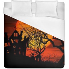 Night Full Moon Gespenstig Duvet Cover (king Size) by Wegoenart