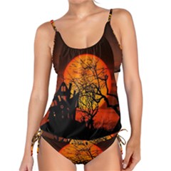 Night Full Moon Gespenstig Tankini Set by Wegoenart