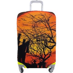 Night Full Moon Gespenstig Luggage Cover (large) by Wegoenart