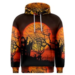 Night Full Moon Gespenstig Men s Overhead Hoodie by Wegoenart