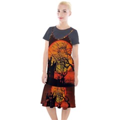 Night Full Moon Gespenstig Camis Fishtail Dress by Wegoenart