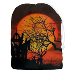 Night Full Moon Gespenstig Drawstring Pouch (3xl) by Wegoenart