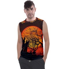 Night Full Moon Gespenstig Men s Regular Tank Top by Wegoenart