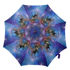 Unicorn Abstract Wave Line Hook Handle Umbrellas (large) by Wegoenart