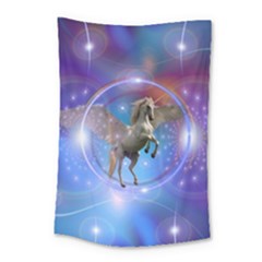 Unicorn Abstract Wave Line Small Tapestry