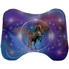 Unicorn Abstract Wave Line Head Support Cushion by Wegoenart