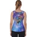 Unicorn Abstract Wave Line Velvet Tank Top View2