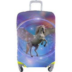 Unicorn Abstract Wave Line Luggage Cover (large) by Wegoenart