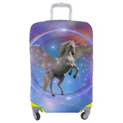 Unicorn Abstract Wave Line Luggage Cover (medium) by Wegoenart