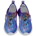 Unicorn Abstract Wave Line Kids  Velcro No Lace Shoes View1