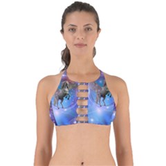 Unicorn Abstract Wave Line Perfectly Cut Out Bikini Top by Wegoenart