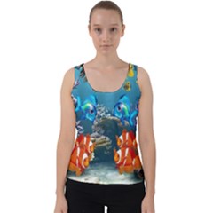 Aquarium Fish Tank Sea Life Velvet Tank Top by Wegoenart