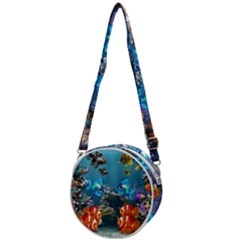 Aquarium Fish Tank Sea Life Crossbody Circle Bag by Wegoenart