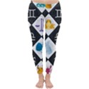 Zodiac Astrology Horoscope Pattern Classic Winter Leggings View1