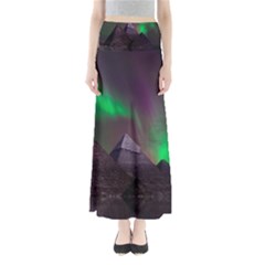 Fantasy Pyramid Mystic Space Full Length Maxi Skirt by Wegoenart