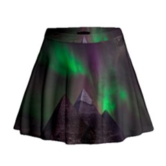 Fantasy Pyramid Mystic Space Mini Flare Skirt by Wegoenart