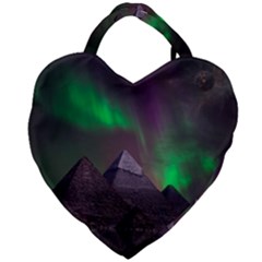 Fantasy Pyramid Mystic Space Giant Heart Shaped Tote by Wegoenart