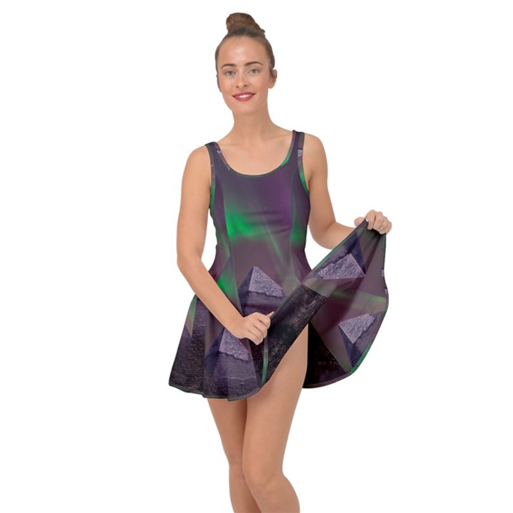 Fantasy Pyramid Mystic Space Inside Out Casual Dress