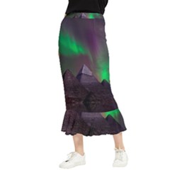 Fantasy Pyramid Mystic Space Maxi Fishtail Chiffon Skirt by Wegoenart