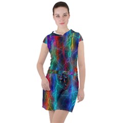 Wizzard Flash Flashes Template Abstract Drawstring Hooded Dress by Wegoenart