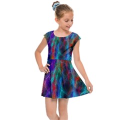 Wizzard Flash Flashes Template Abstract Kids  Cap Sleeve Dress by Wegoenart