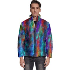 Wizzard Flash Flashes Template Abstract Men s Puffer Bubble Jacket Coat by Wegoenart