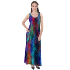 Wizzard Flash Flashes Template Abstract Sleeveless Velour Maxi Dress by Wegoenart