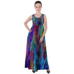 Wizzard Flash Flashes Template Abstract Empire Waist Velour Maxi Dress by Wegoenart