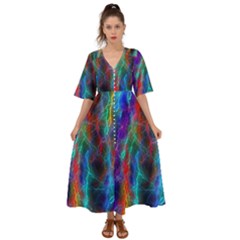 Wizzard Flash Flashes Template Abstract Kimono Sleeve Boho Dress by Wegoenart