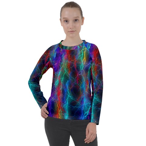 Wizzard Flash Flashes Template Abstract Women s Long Sleeve Raglan Tee by Wegoenart