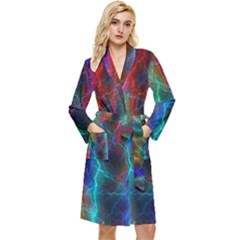 Wizzard Flash Flashes Template Abstract Long Sleeve Velour Robe by Wegoenart