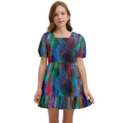 Wizzard Flash Flashes Template Abstract Kids  Short Sleeve Dolly Dress by Wegoenart