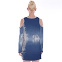 Fantasy Landscape Fantasy Velvet Long Sleeve Shoulder Cutout Dress View2