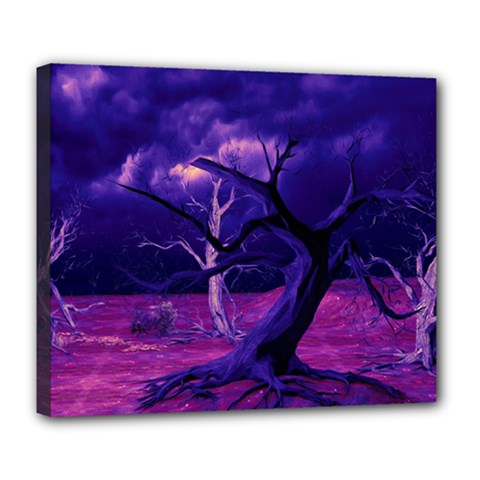 Forest Night Heaven Cloud Nature Deluxe Canvas 24  X 20  (stretched) by Wegoenart