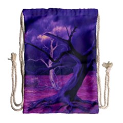 Forest Night Heaven Cloud Nature Drawstring Bag (large) by Wegoenart