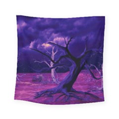 Forest Night Heaven Cloud Nature Square Tapestry (small) by Wegoenart