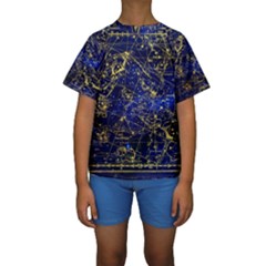 Constellation Perseus Andromeda Galaxy Kids  Short Sleeve Swimwear by Wegoenart