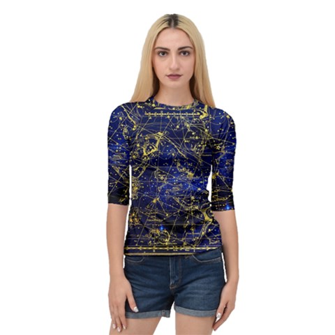 Constellation Perseus Andromeda Galaxy Quarter Sleeve Raglan Tee by Wegoenart