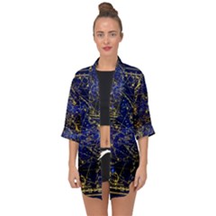 Constellation Perseus Andromeda Galaxy Open Front Chiffon Kimono by Wegoenart